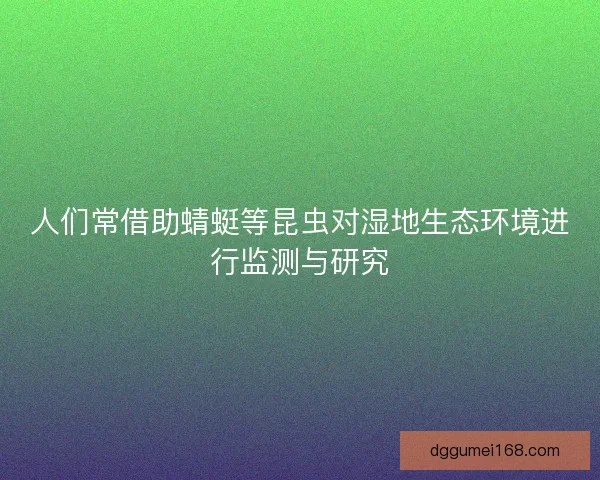 人们常借助蜻蜓等昆虫对湿地生态环境进行监测与研究