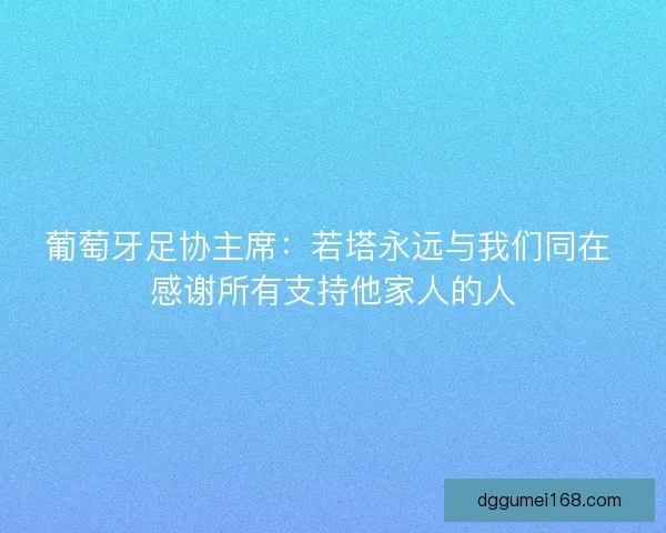 葡萄牙足协主席：若塔永远与我们同在 感谢所有支持他家人的人