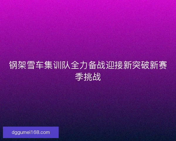 钢架雪车集训队全力备战迎接新突破新赛季挑战